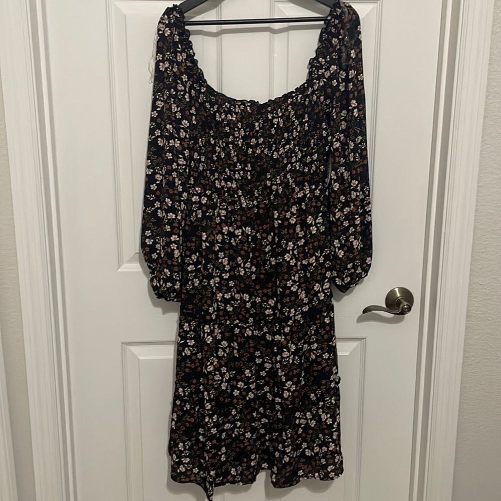Women’s black floral dress
